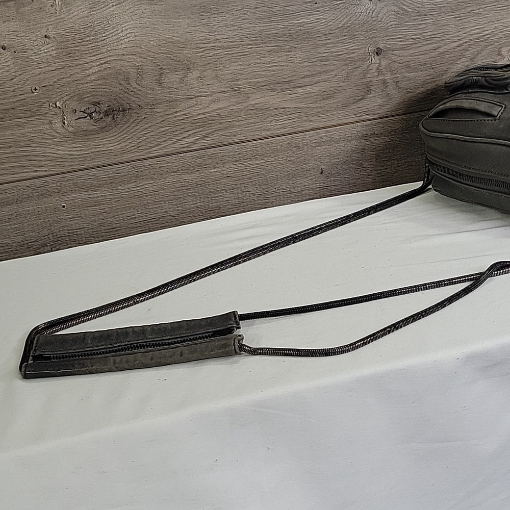 Alexander Wang Gray Leather Crossbody Shoulder Bag - Picture 6 of 15
